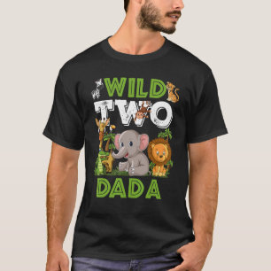Wild Two Dada Zoo Birthday Safari Jungle Animals T-Shirt