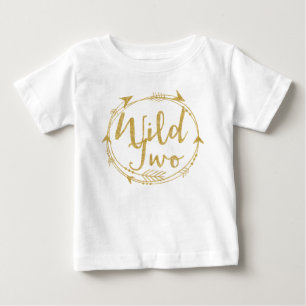 Wild Two Two Years Old Baby T-Shirt