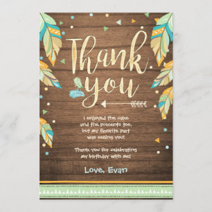 Wild Un anniversaire Carte de remerciements bleu v