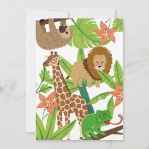 Wild Un Anniversaire Invitation Jungle Safari Thèm