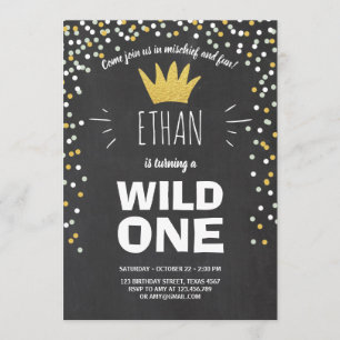 Wild Une invitation d'anniversaire Boy rustique Bl