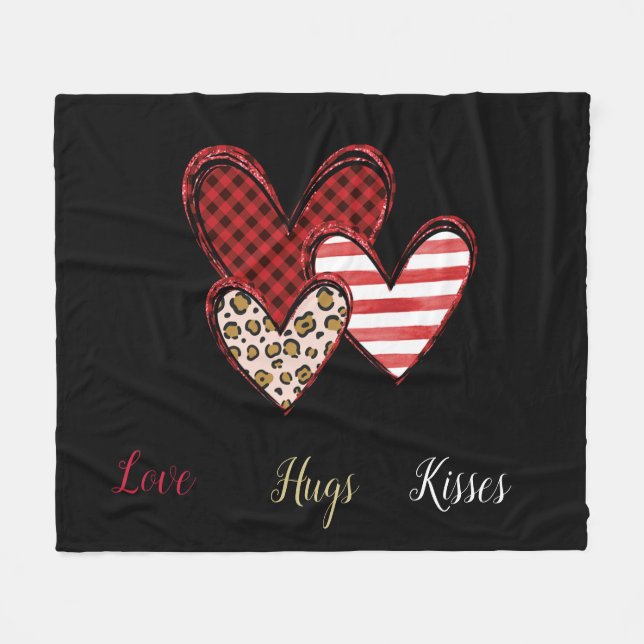 Wild valentine  fleece blanket (Front (Horizontal))