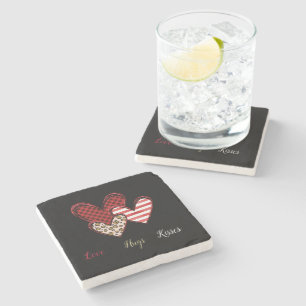 Wild valentine stone coaster