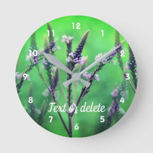 Wild Vervain Flower Personalized    Round Clock