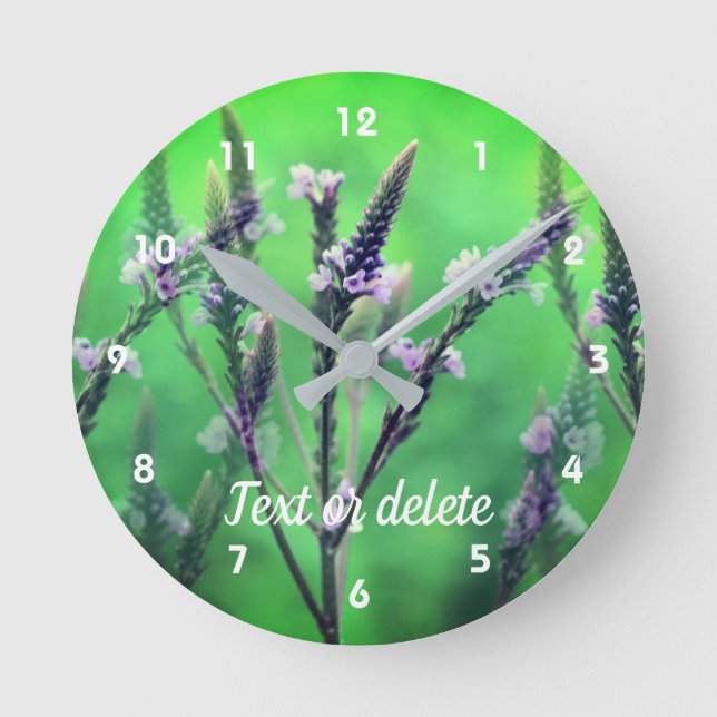 Wild Vervain Flower Personalized    Round Clock (Front)