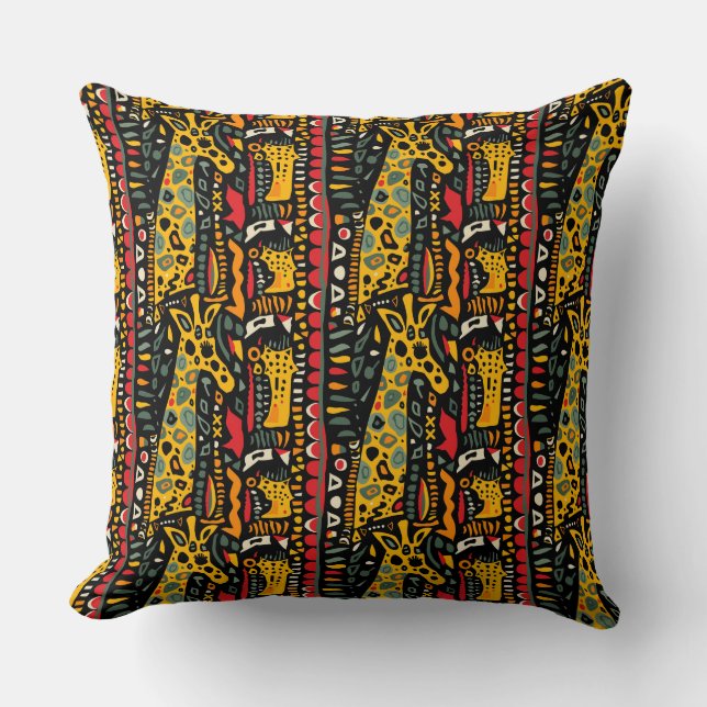 Wild Vibrance Throw Pillow (Front)
