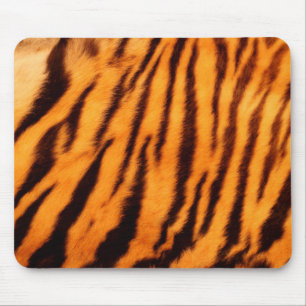 Wild & Vibrant Orange Tiger Stripes Mouse Pad
