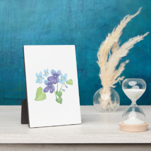 Wild Violet Flowers Illustration Plaque