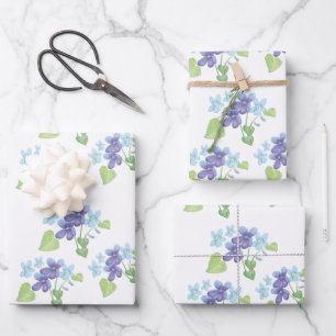 Wild Violet Flowers & Spring Wrapping Paper