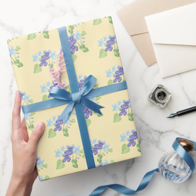Wild Violet Flowers  Wrapping Paper (Gifting)