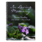 Wild Violets Floral Photo Memorial Livre d'invité 