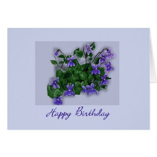 Wild Violets Happy Birthday Greeting Card | Zazzle