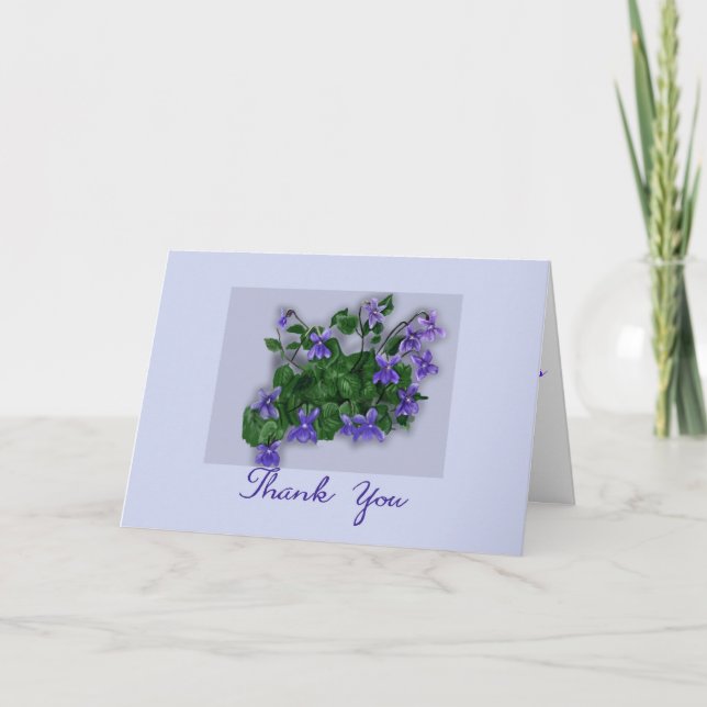 Wild Violets Thank You Card (Front)