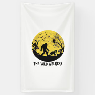 Wild Walkers Bigfoot Walking Bernese Halloween Hau Banner