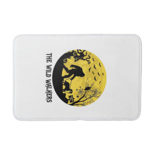 Wild Walkers Bigfoot Walking Bernese Halloween Hau Bath Mat