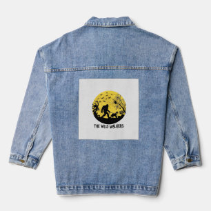 Wild Walkers Bigfoot Walking Bernese Halloween Hau Denim Jacket