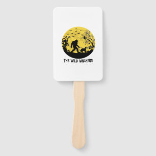Wild Walkers Bigfoot Walking Bernese Halloween Hau Hand Fan