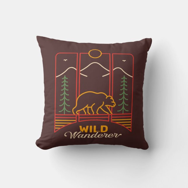 Wild Wanderer Throw Pillow (Front)