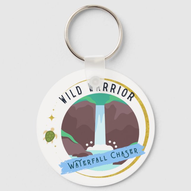 Wild Warrior Waterfall Chaser Keychain (Front)