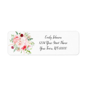 Wild Watercolor Garden Floral Return Adresse :