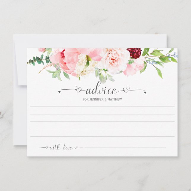 Wild Watercolor Garden Floral Typography Advice | (Front)