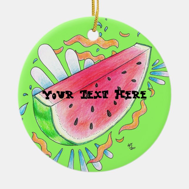 Wild Watermelon Ornament (Front)