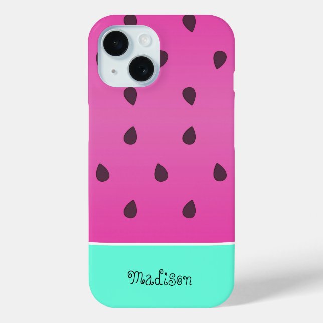 Wild Watermelon Slice | Personalized iPhone Case (Back)