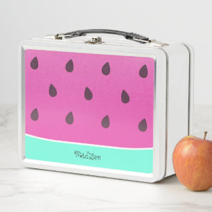 Wild Watermelon Slice Personalized Metal Lunch Box