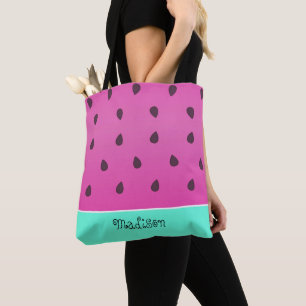 Wild Watermelon Slice   Personalized Tote Bag