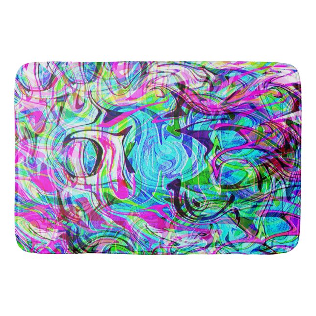 Wild waves....... bath mat (Front)