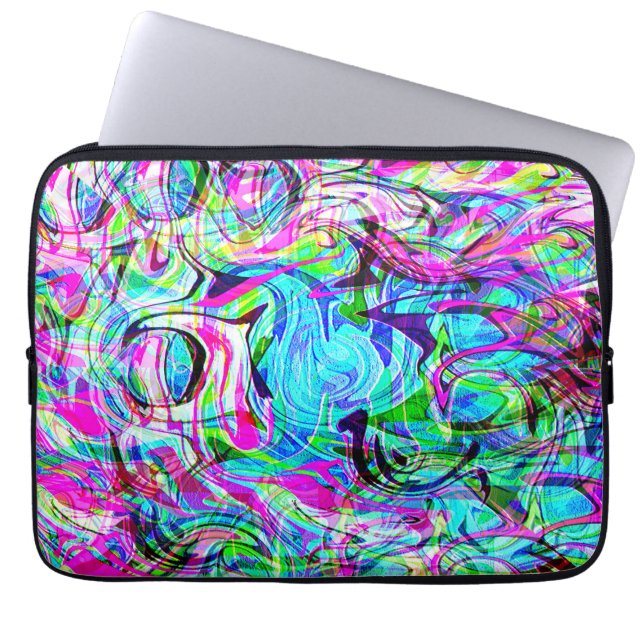 Wild waves....... laptop sleeve (Front)