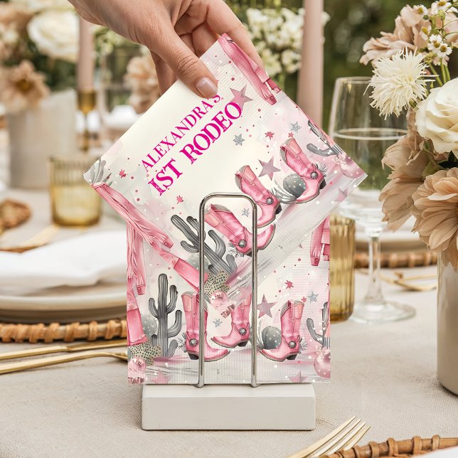 Wild West 1st Rodeo Birthday Napkin (Creator Uploaded)