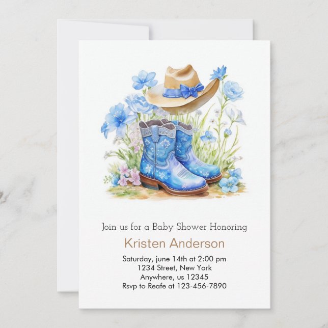 Wild West Adventure Baby Shower Invitation (Front)