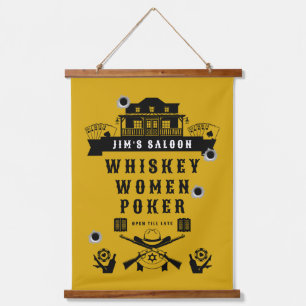 Wild West Americana Poker Hanging Tapestry