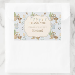 Wild West Baby Cowboy 1st Birthday Sticker