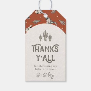 Wild West Baby Shower Favour Tag