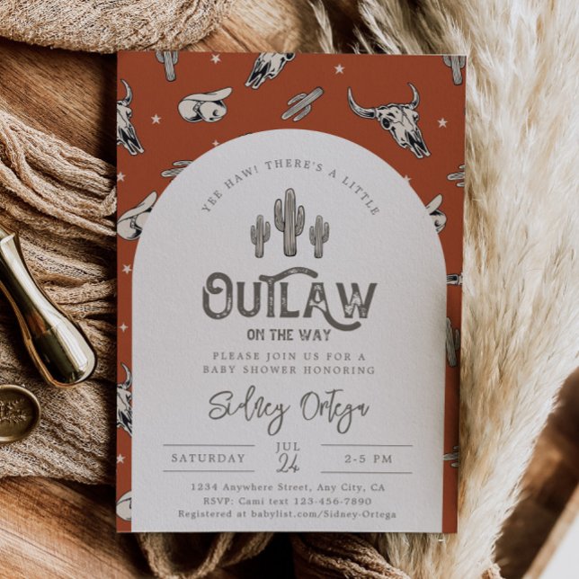 Wild West Baby Shower Invitations | Cowboy Baby (Créateur téléchargé)