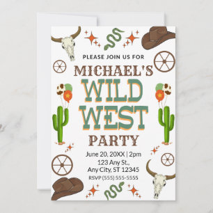 Wild West Birthday Invitation