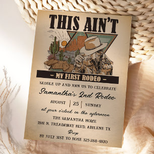 Wild West Birthday Western Cowboy Birthday Invitation