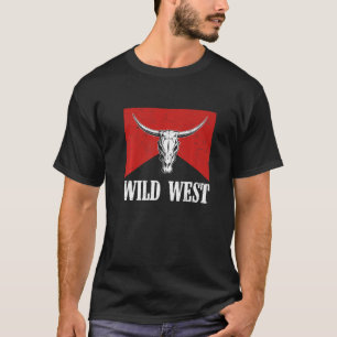 Wild West Boho Country Southern Western Cow Bull S T-Shirt