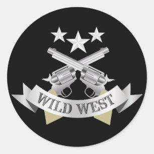 Wild West Classic Round Sticker