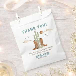Wild West Cowboy Birthday Party Favour Bag