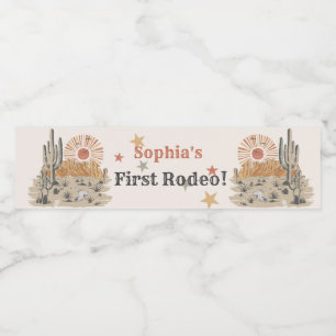 Wild West Cowboy Birthday Party Water Bottle Label