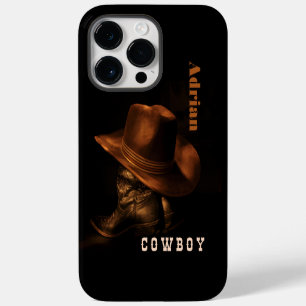 wild west cowboy boot hat personalized iPhone 14 pro max case