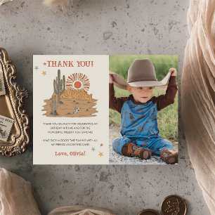 Wild West Cowboy Carte de remerciements de fête d'