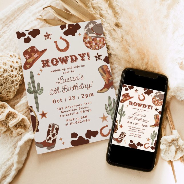 Wild West Cowboy Country Western Birthday Party Invitation (Creator Uploaded)