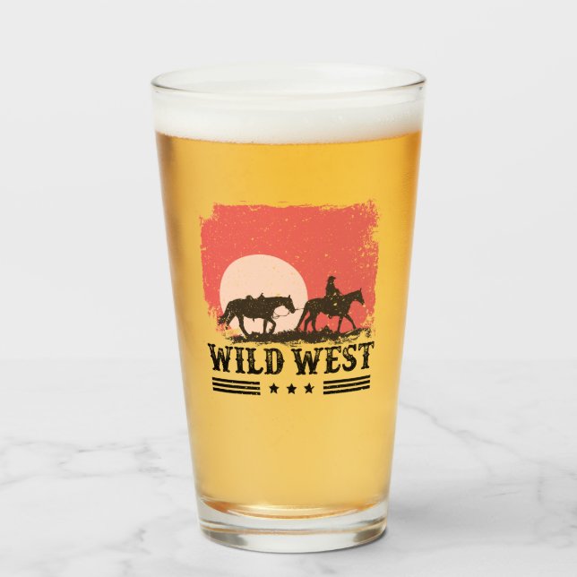 Wild West Cowboy Glass (Front Filled)