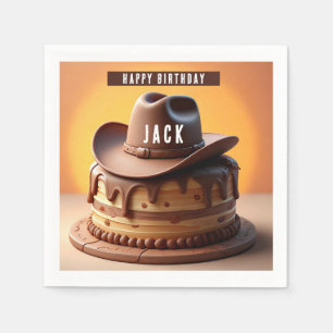 Wild West Cowboy Hat Cake Napkin