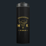 Wild West Cowboy Personalized Monogram Groomsmen Thermal Tumbler<br><div class="desc">Personalized gifts for groomsmen and best man with old western cowboy theme. Decorated with cowboy hat with vintage western font. Text and colour are editable using the Design Tool to fit your occasion. Get this customize gift for wedding,  bachelor party,  engagement party or any other special occasions.</div>