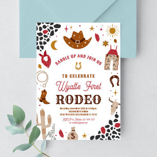 Wild West Cowboy Southwestern Birthday Invitation